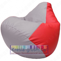 Бескаркасное кресло мешок Груша Г2.3-2509 (сиреневый, красный)